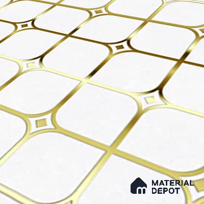 Highlighter Tiles  Tile TL 07253 Plana 8018 GLM (Gold) 1 ft x 1 ft Ceramic Matte Finish - 9 mm  | 2 mm Spacer is Mandatory (Sample)